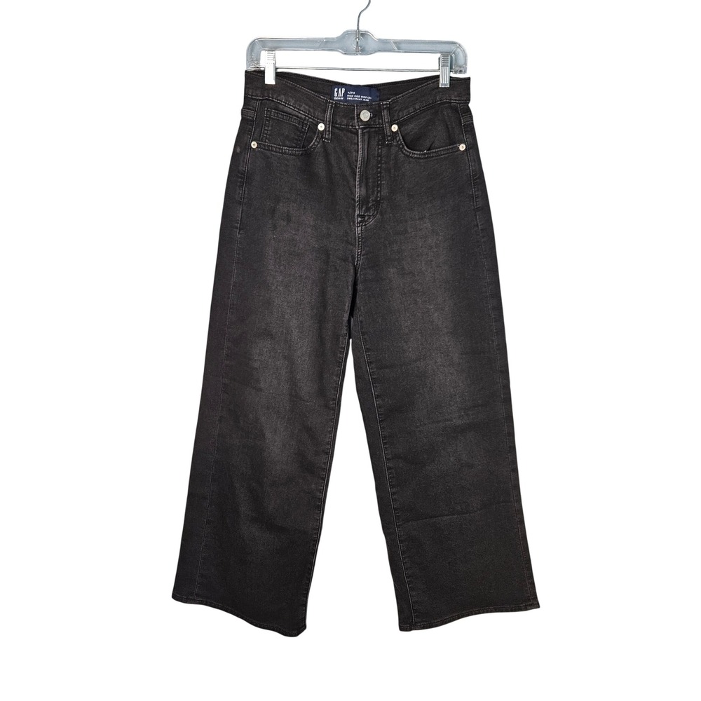 Gap Dark Gray High Rise Qide Leg Sweatpant Jeans Womens Size 4/27S
